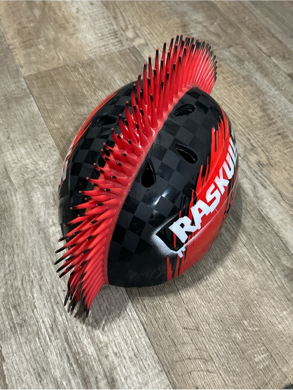 Raskullz Kids Red and Black Spiked Helmet
